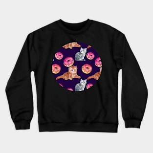 Kittens and donut Crewneck Sweatshirt